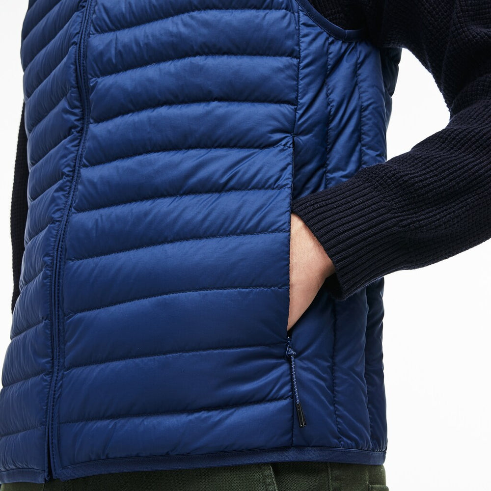Short Contrast Lining Quilted Vest | Lacoste Mens