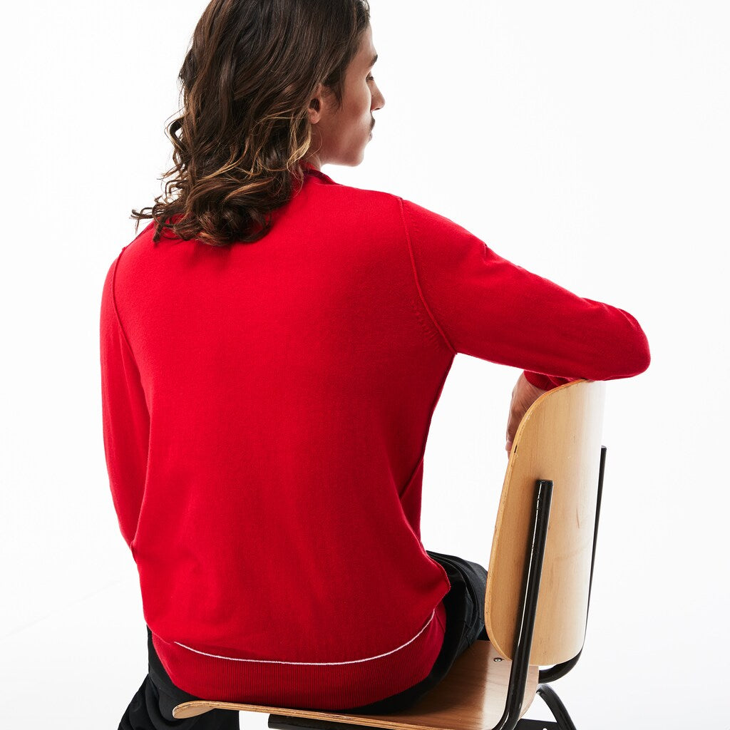 LIVE Crew Neck Cotton And Cashmere Jersey Sweater | Lacoste Mens