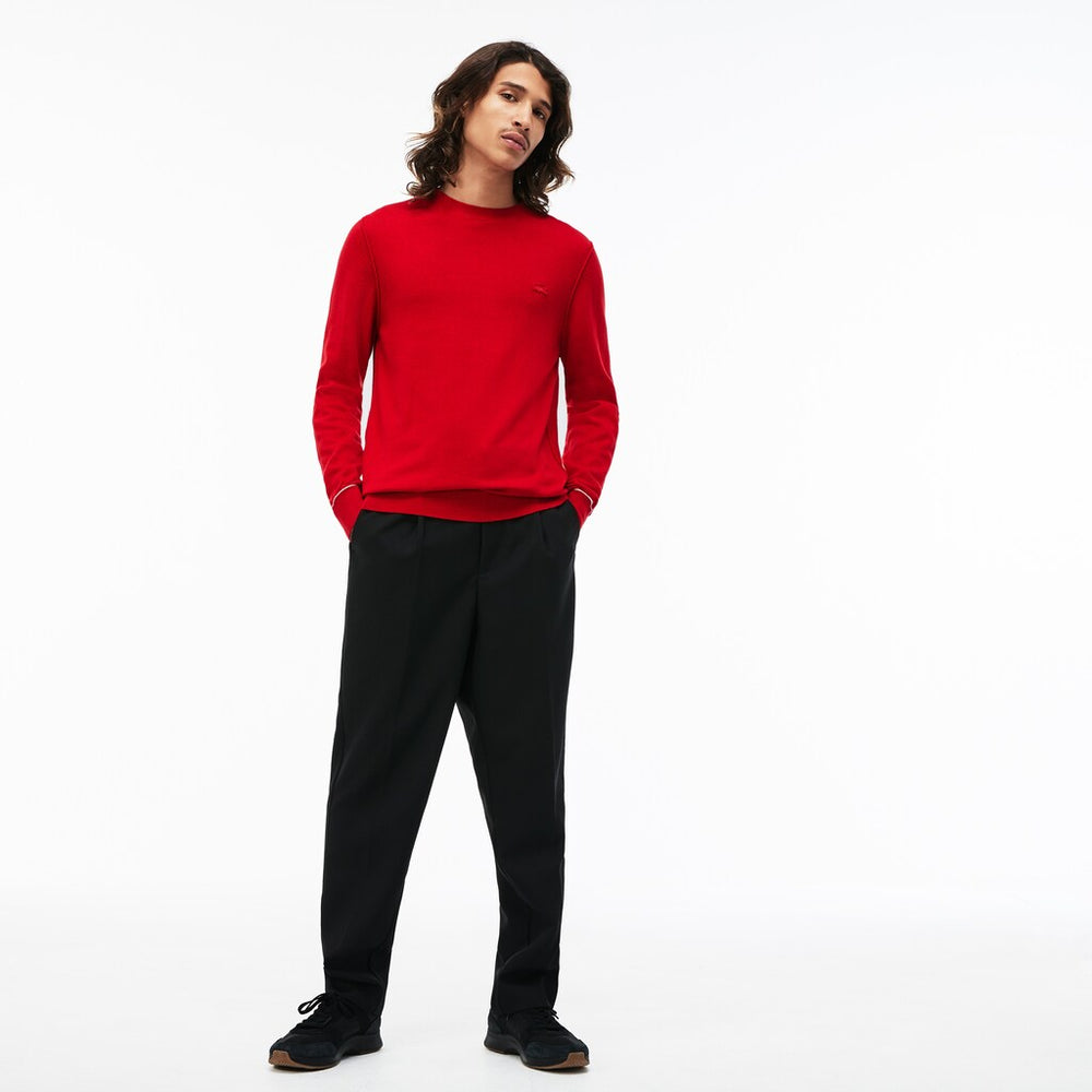 LIVE Crew Neck Cotton And Cashmere Jersey Sweater | Lacoste Mens