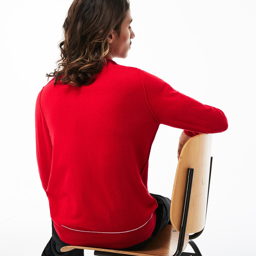 LIVE Crew Neck Cotton And Cashmere Jersey Sweater | Lacoste Mens