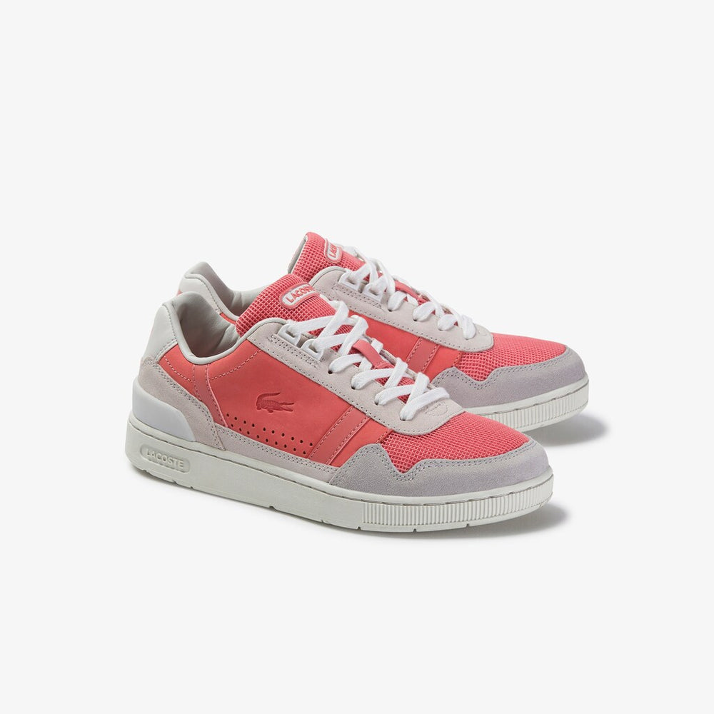 Wo  T-Clip Leather and Suede Sneakers | Lacoste Womens