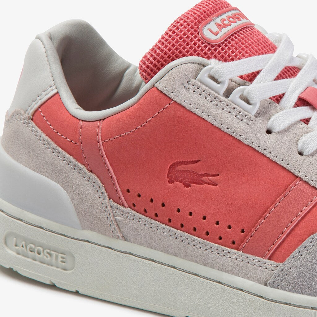Wo  T-Clip Leather and Suede Sneakers | Lacoste Womens