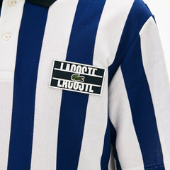 LIVE Loose Fit Striped Cotton Piqué Polo Shirt | Lacoste Mens