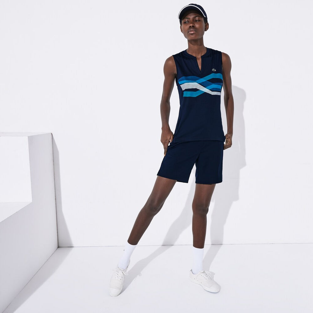 Wo  SPORT Ultra Dry Geometric Print Performance Polo | Lacoste Womens