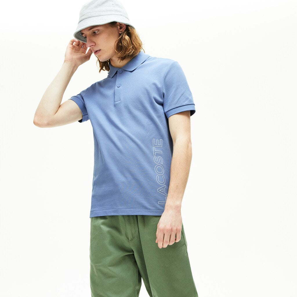-Branded Cotton Polo Shirt | Lacoste Mens