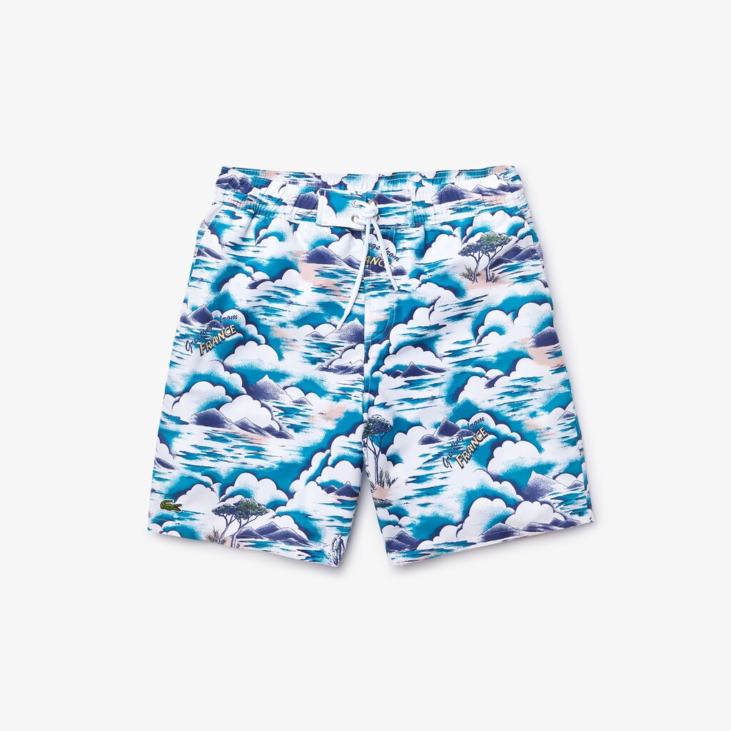 Print Light Quick-Dry Long Swim Shorts | Lacoste Mens