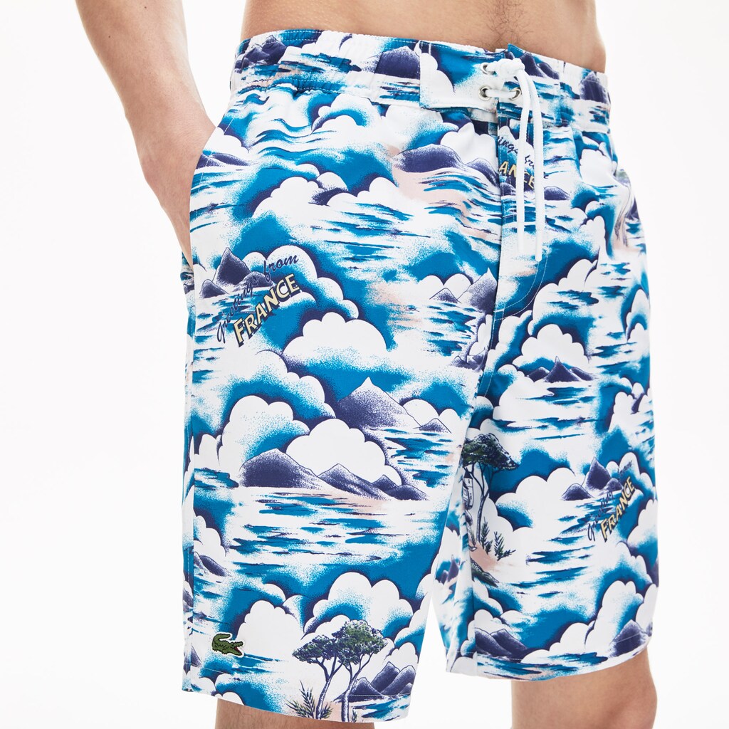 Print Light Quick-Dry Long Swim Shorts | Lacoste Mens