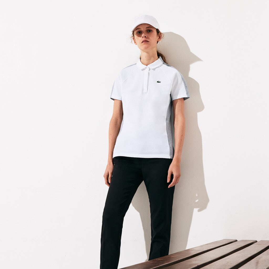 Wo  SPORT Two-Tone Stretch Cotton Piqué Golf Polo Shirt | Lacoste Womens