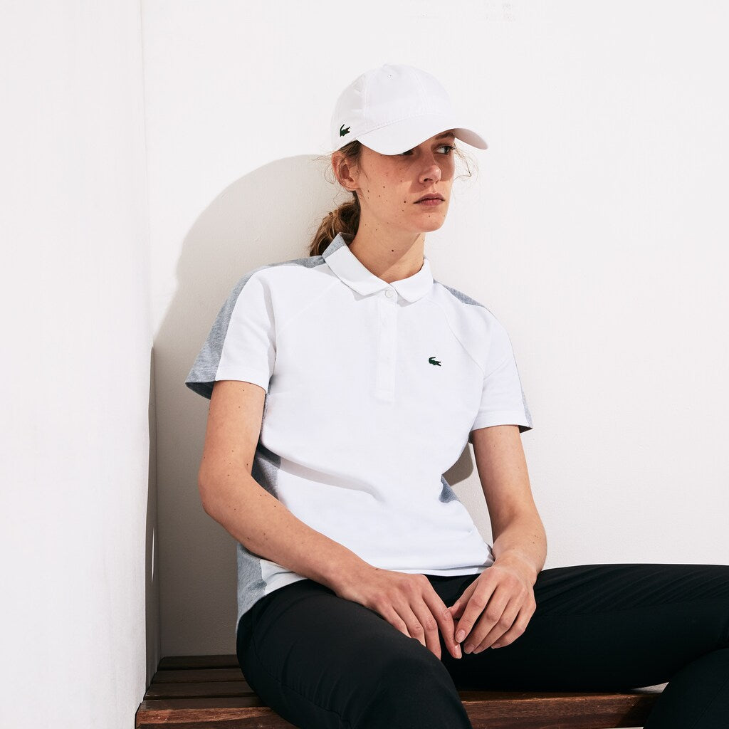 Wo  SPORT Two-Tone Stretch Cotton Piqué Golf Polo Shirt | Lacoste Womens