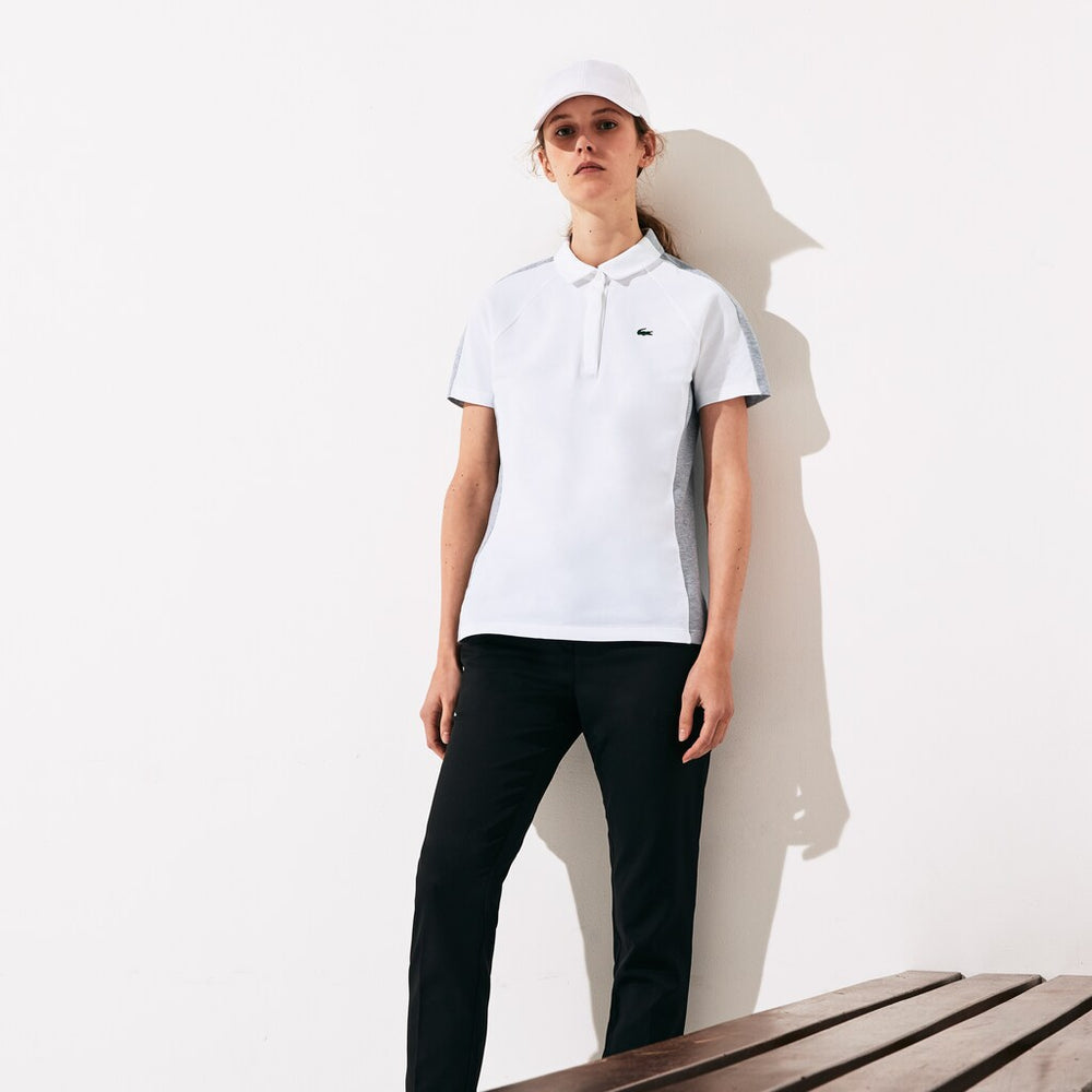Wo  SPORT Two-Tone Stretch Cotton Piqué Golf Polo Shirt | Lacoste Womens