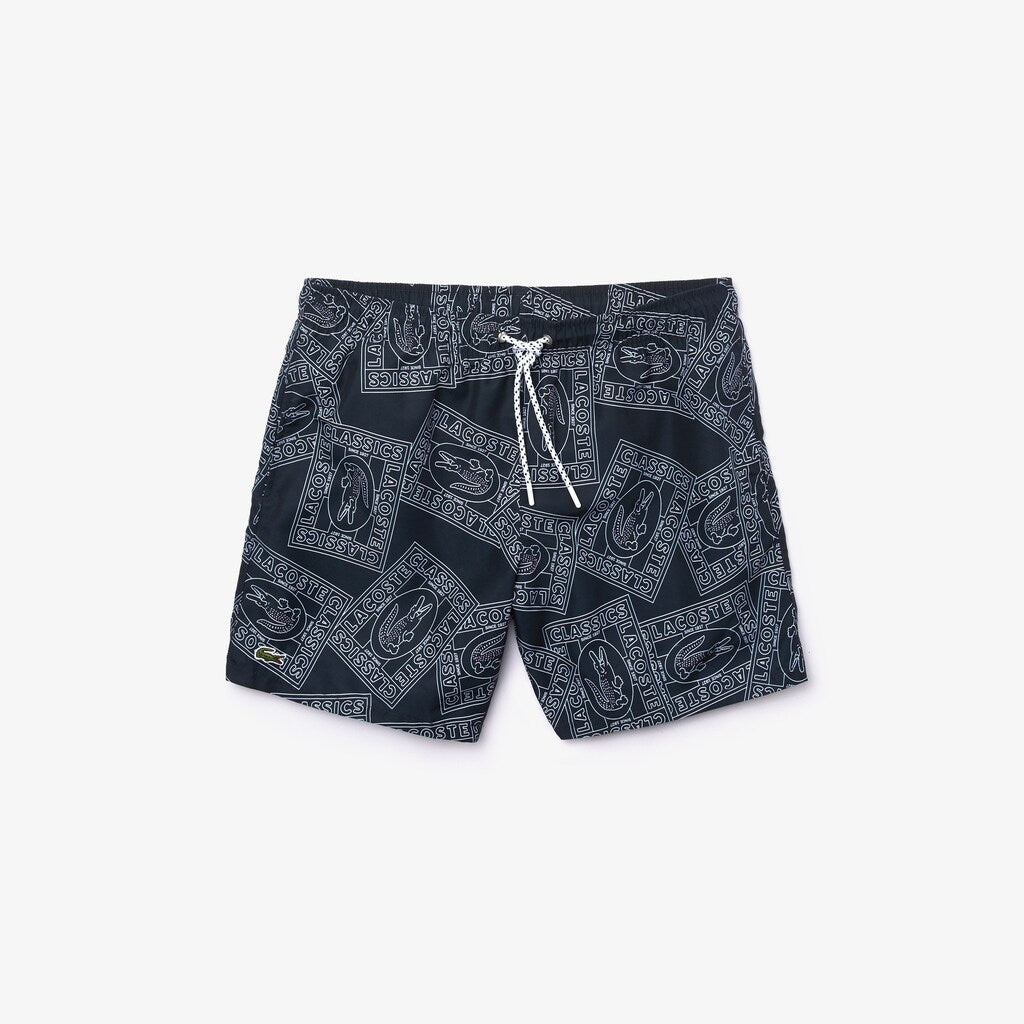 Postcard Print Quick-Dry Swim Trunks | Lacoste Mens
