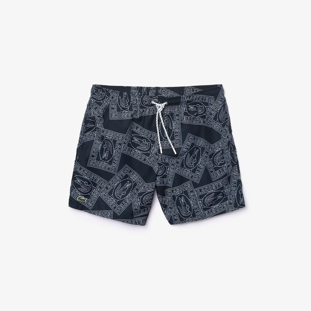 Postcard Print Quick-Dry Swim Trunks | Lacoste Mens