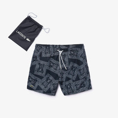 Postcard Print Quick-Dry Swim Trunks | Lacoste Mens