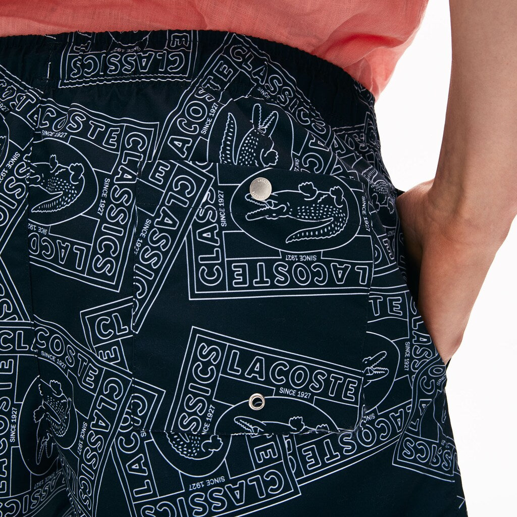 Postcard Print Quick-Dry Swim Trunks | Lacoste Mens