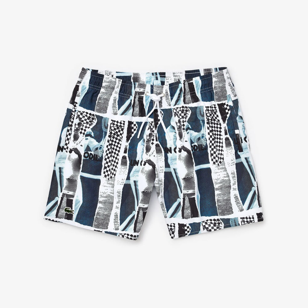 LIVE Graphic Print Lightweight Swimming Trunks | Lacoste Mens