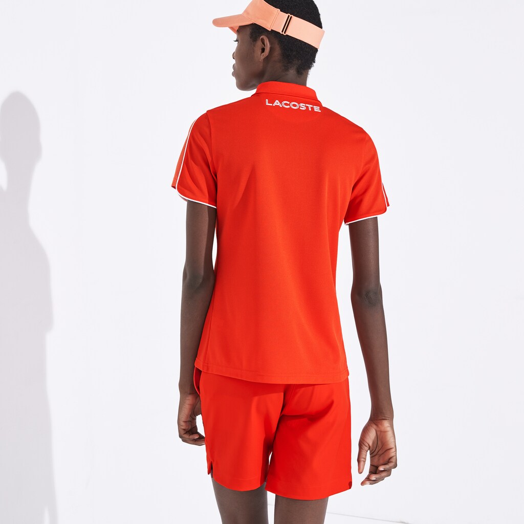 Wo  SPORT Breathable Zip-Up Polo Shirt | Lacoste Womens