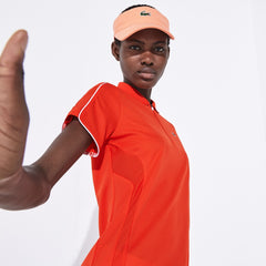 Wo  SPORT Breathable Zip-Up Polo Shirt | Lacoste Womens