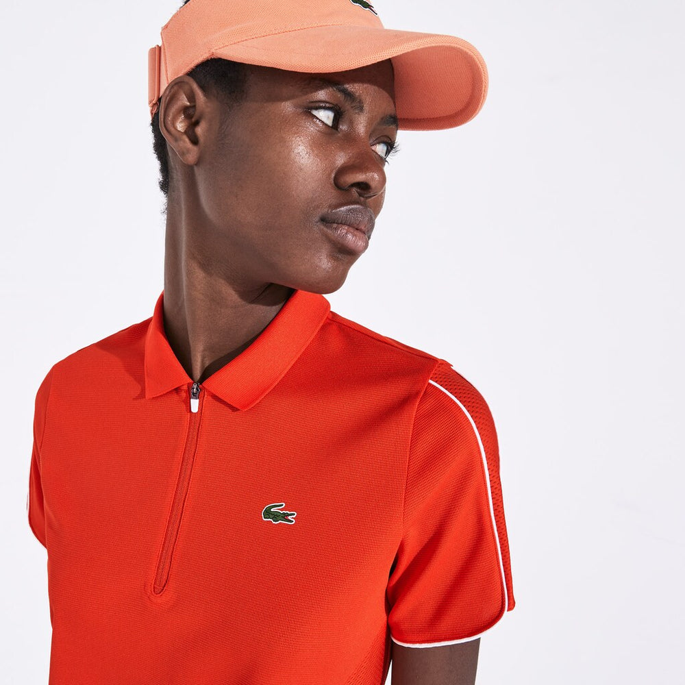 Wo  SPORT Breathable Zip-Up Polo Shirt | Lacoste Womens