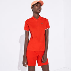 Wo  SPORT Breathable Zip-Up Polo Shirt | Lacoste Womens