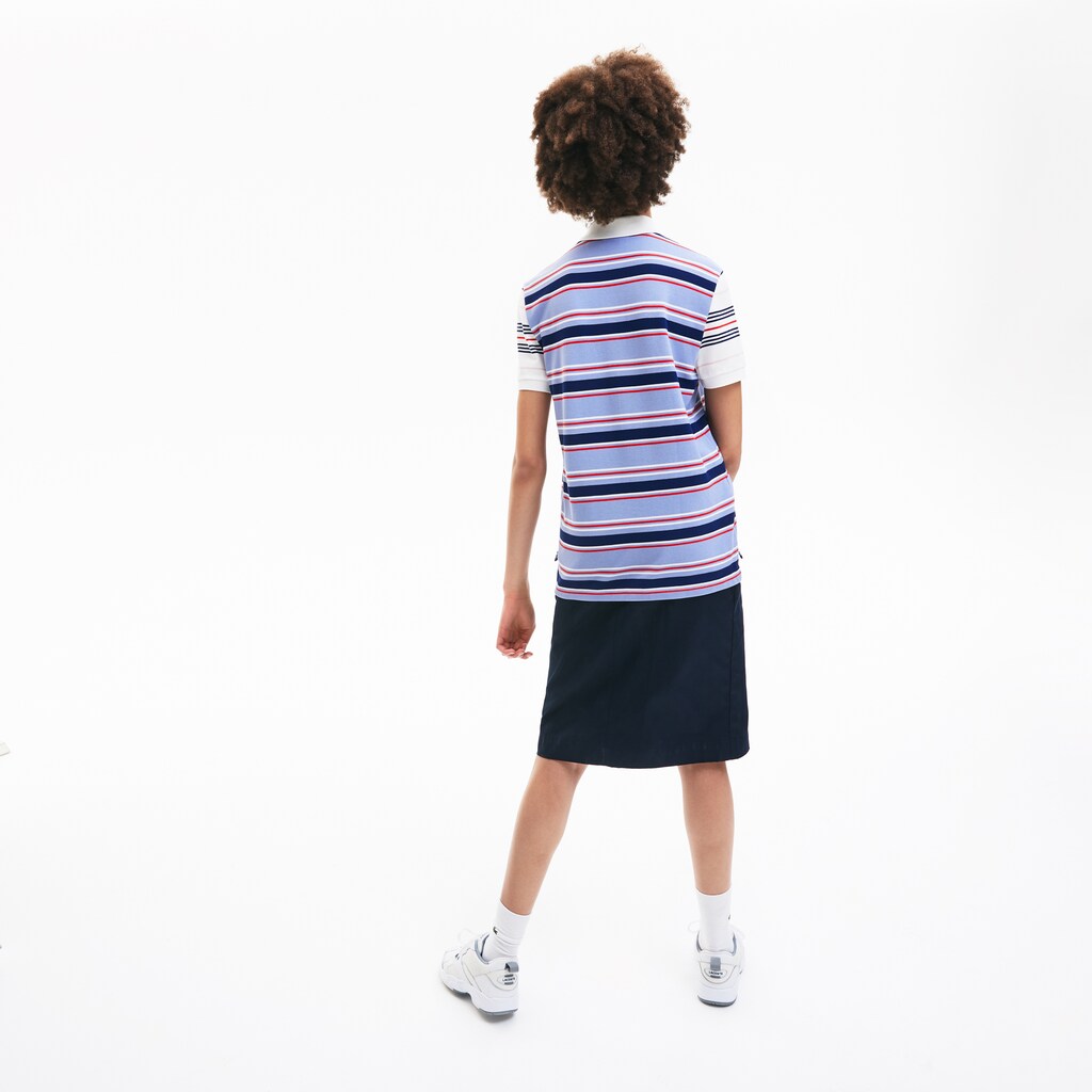 Wo  Classic Fit Striped Cotton Polo Shirt | Lacoste Womens