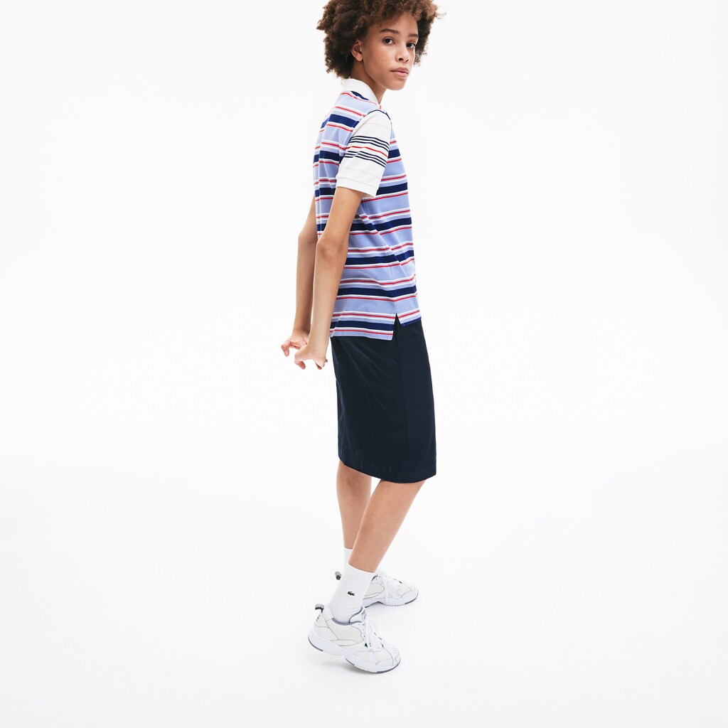 Wo  Classic Fit Striped Cotton Polo Shirt | Lacoste Womens