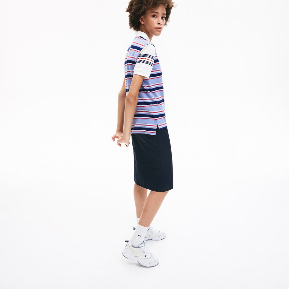 Wo  Classic Fit Striped Cotton Polo Shirt | Lacoste Womens