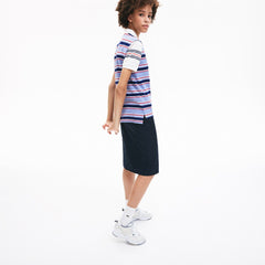 Wo  Classic Fit Striped Cotton Polo Shirt | Lacoste Womens