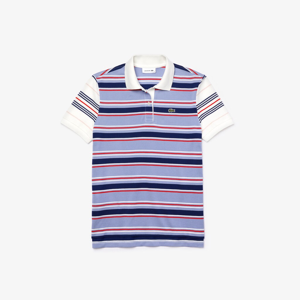 Wo  Classic Fit Striped Cotton Polo Shirt | Lacoste Womens