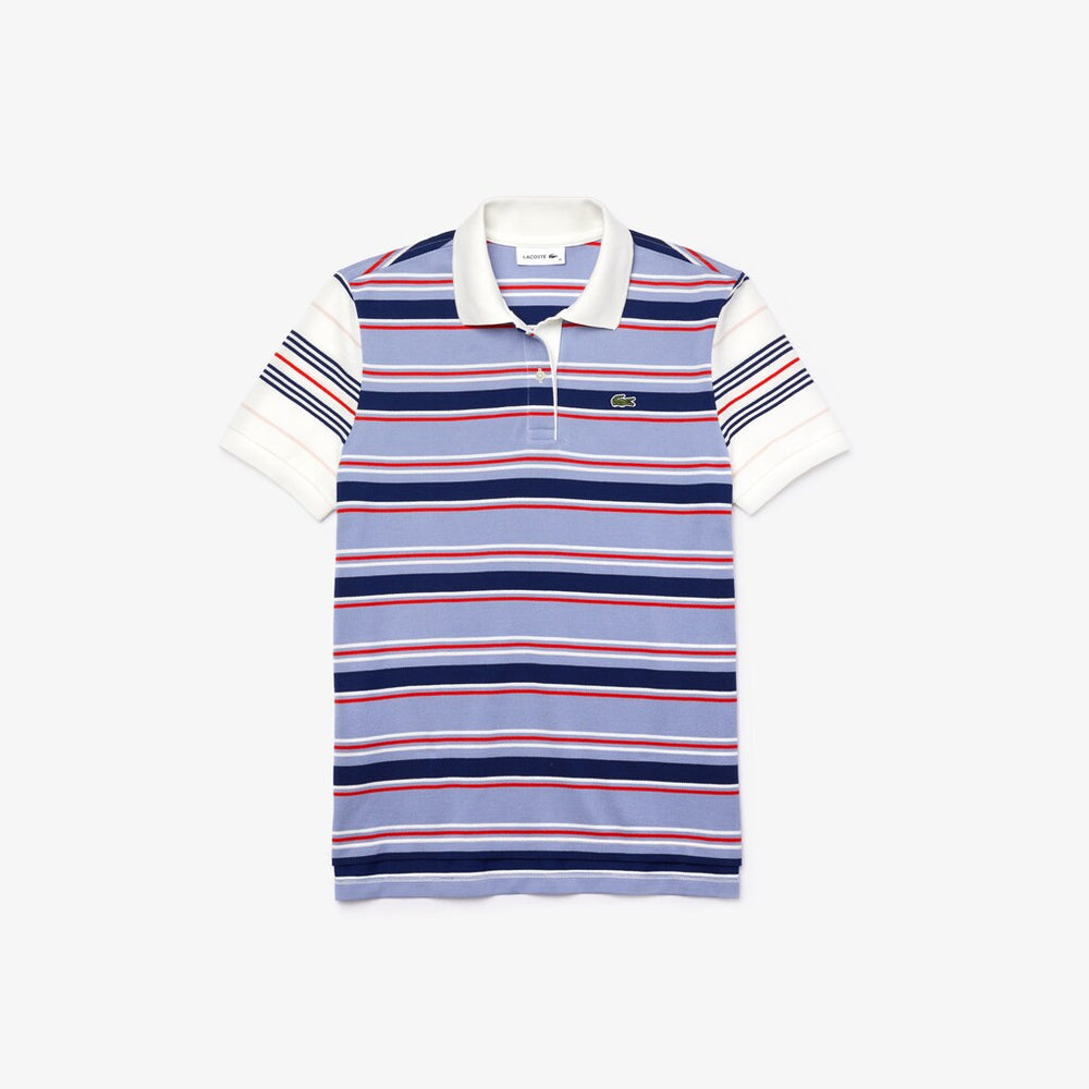 Wo  Classic Fit Striped Cotton Polo Shirt | Lacoste Womens