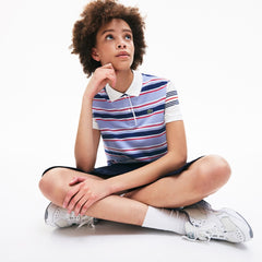 Wo  Classic Fit Striped Cotton Polo Shirt | Lacoste Womens