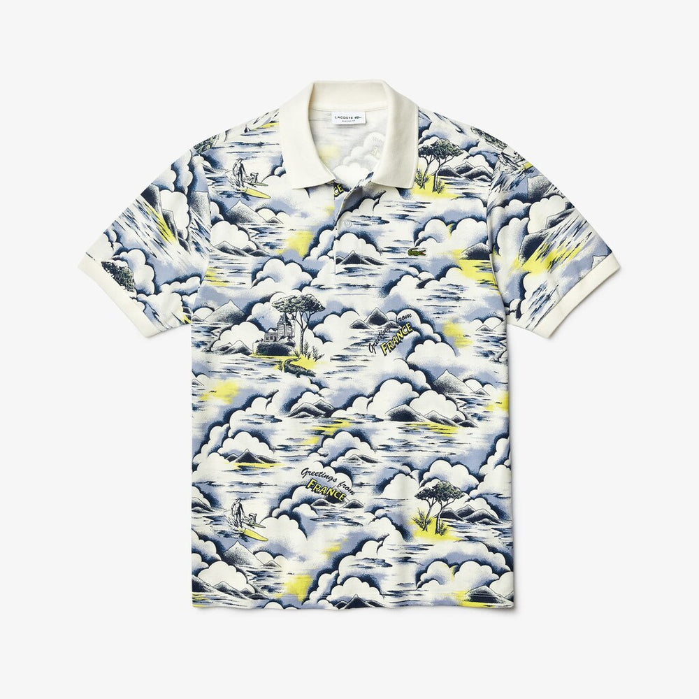 Print Cotton Piqué Classic Fit Polo Shirt | Lacoste Mens