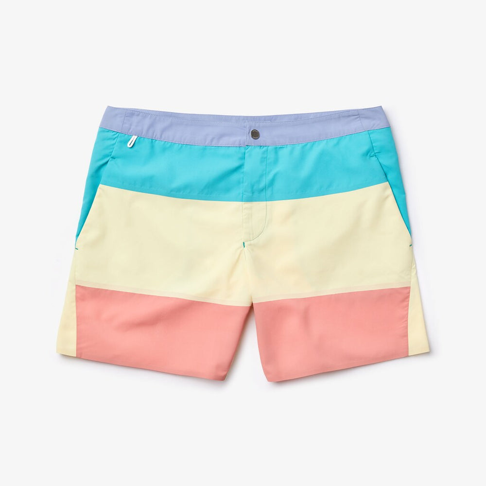 Striped Colorblock Quick-Dry Swim Shorts | Lacoste Mens