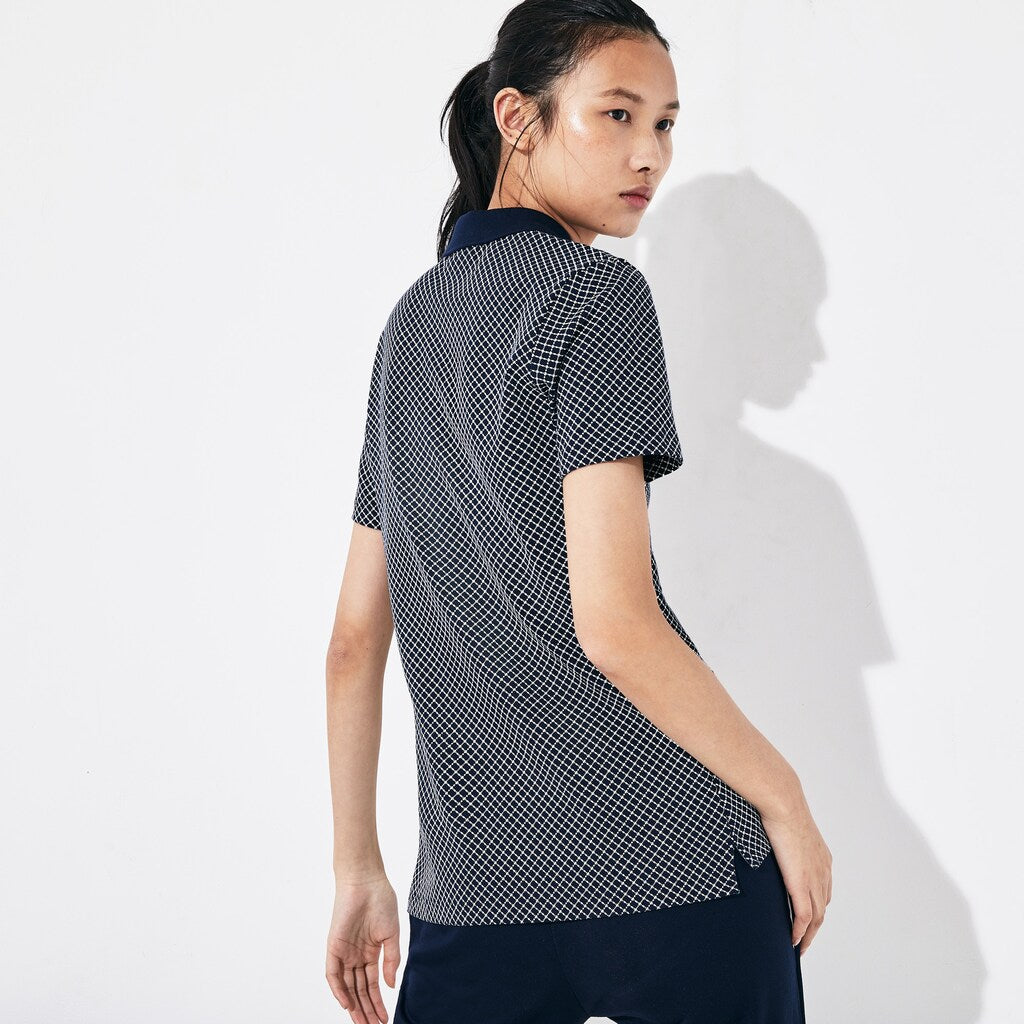 Wo  SPORT Roland Garros Printed Cotton Polo Shirt | Lacoste Womens