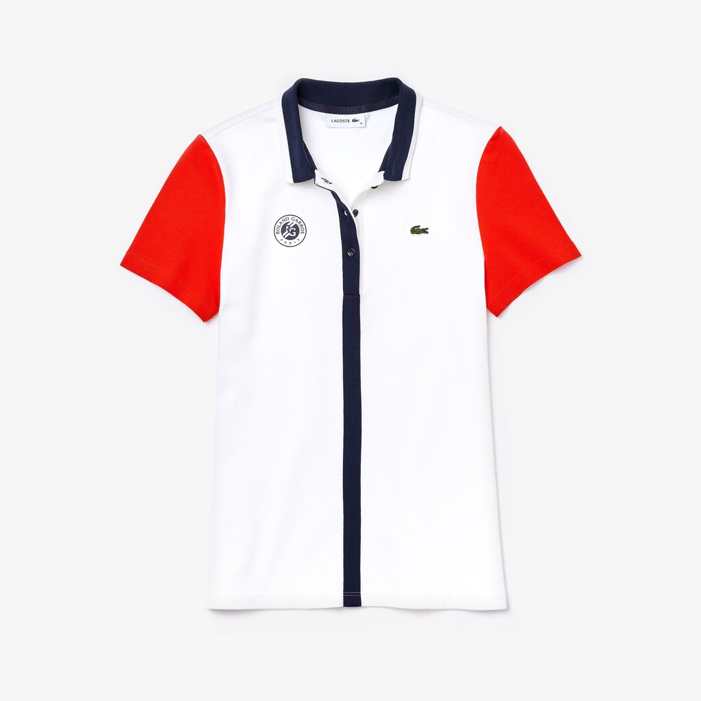 Wo  SPORT Roland Garros Color-Block Polo Shirt | Lacoste Womens