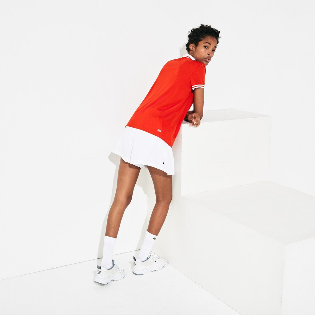 Wo  SPORT Roland Garros Breathable V-Neck Polo Shirt | Lacoste Womens