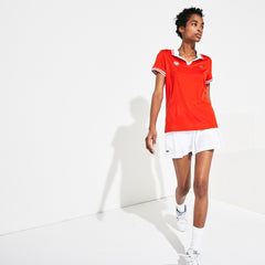 Wo  SPORT Roland Garros Breathable V-Neck Polo Shirt | Lacoste Womens
