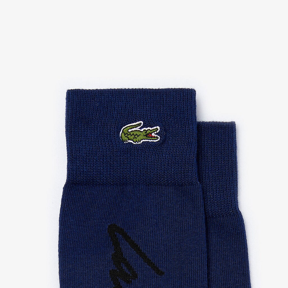 Unisex LIVE Signature Print Socks | Lacoste Mens