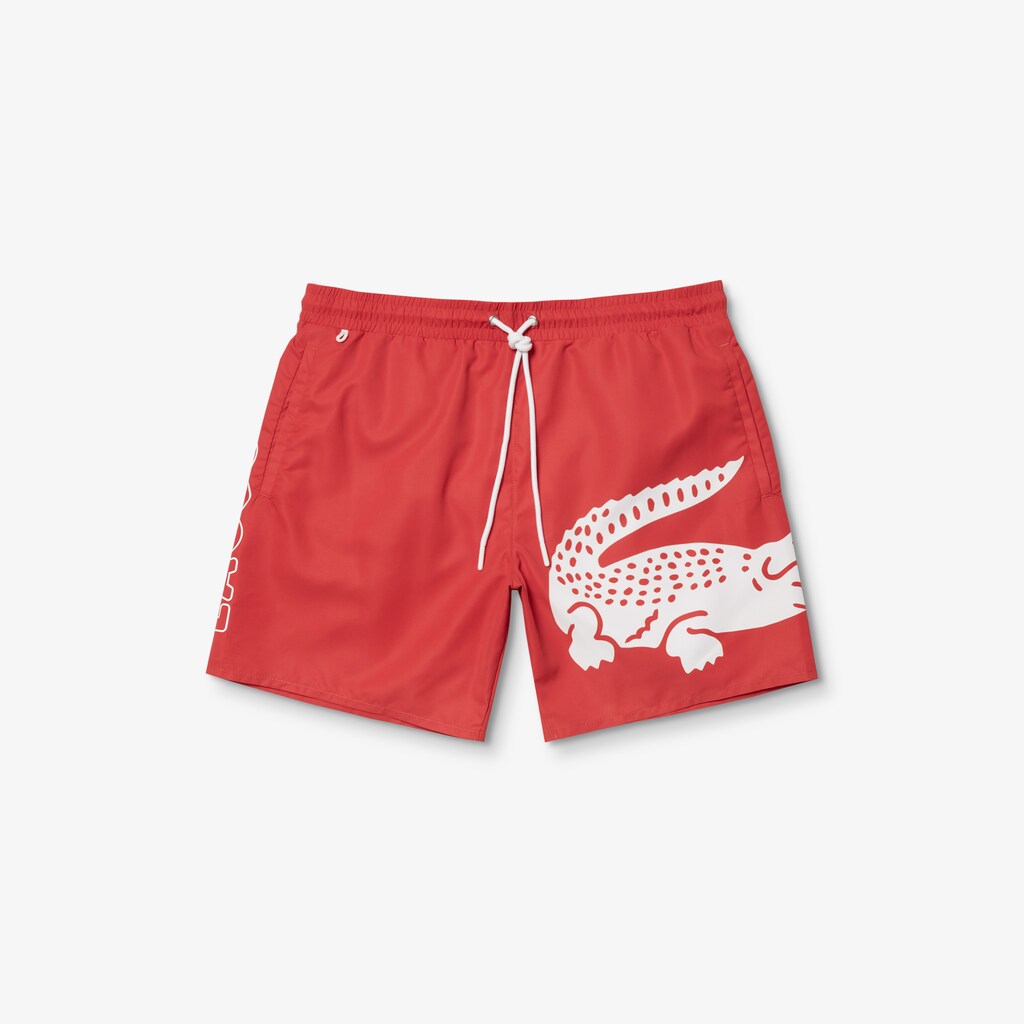 Oversized Crocodile Print Light Quick-Dry Swim Shorts | Lacoste Mens