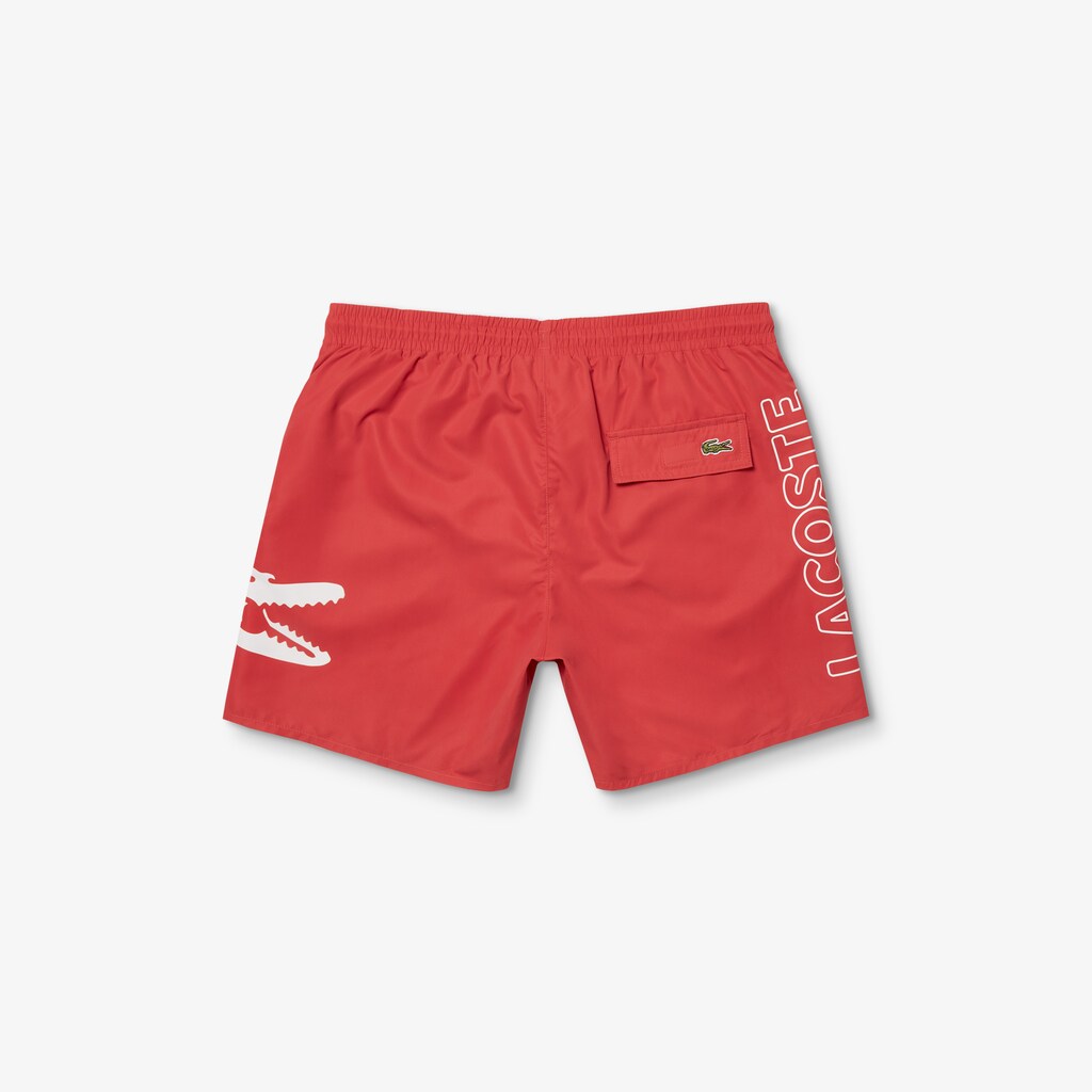 Oversized Crocodile Print Light Quick-Dry Swim Shorts | Lacoste Mens