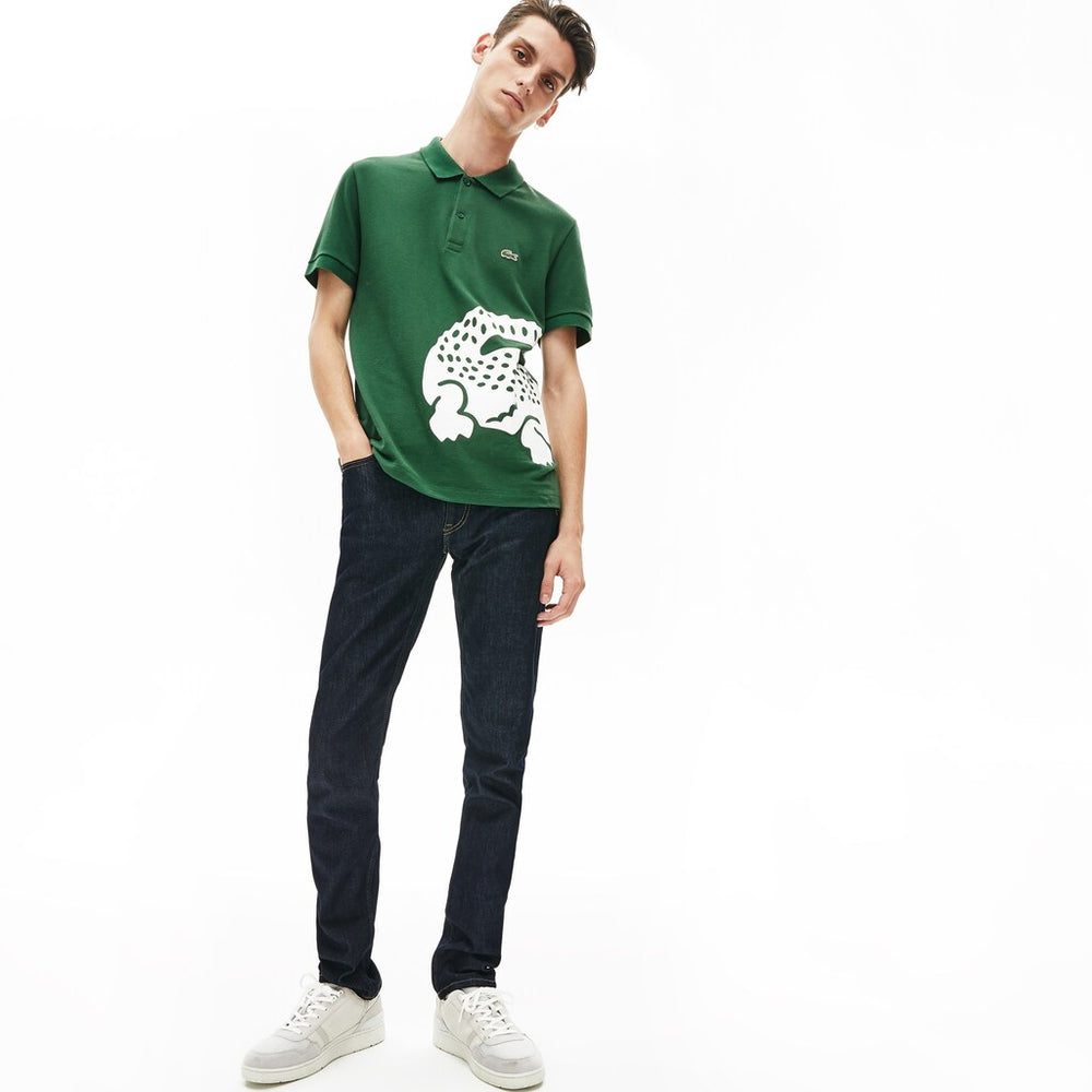 Oversized Crocodile Print Polo Shirt | Lacoste Mens