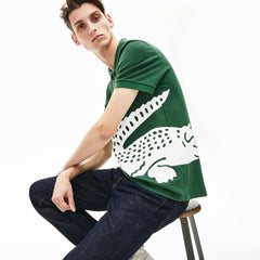 Oversized Crocodile Print Polo Shirt | Lacoste Mens