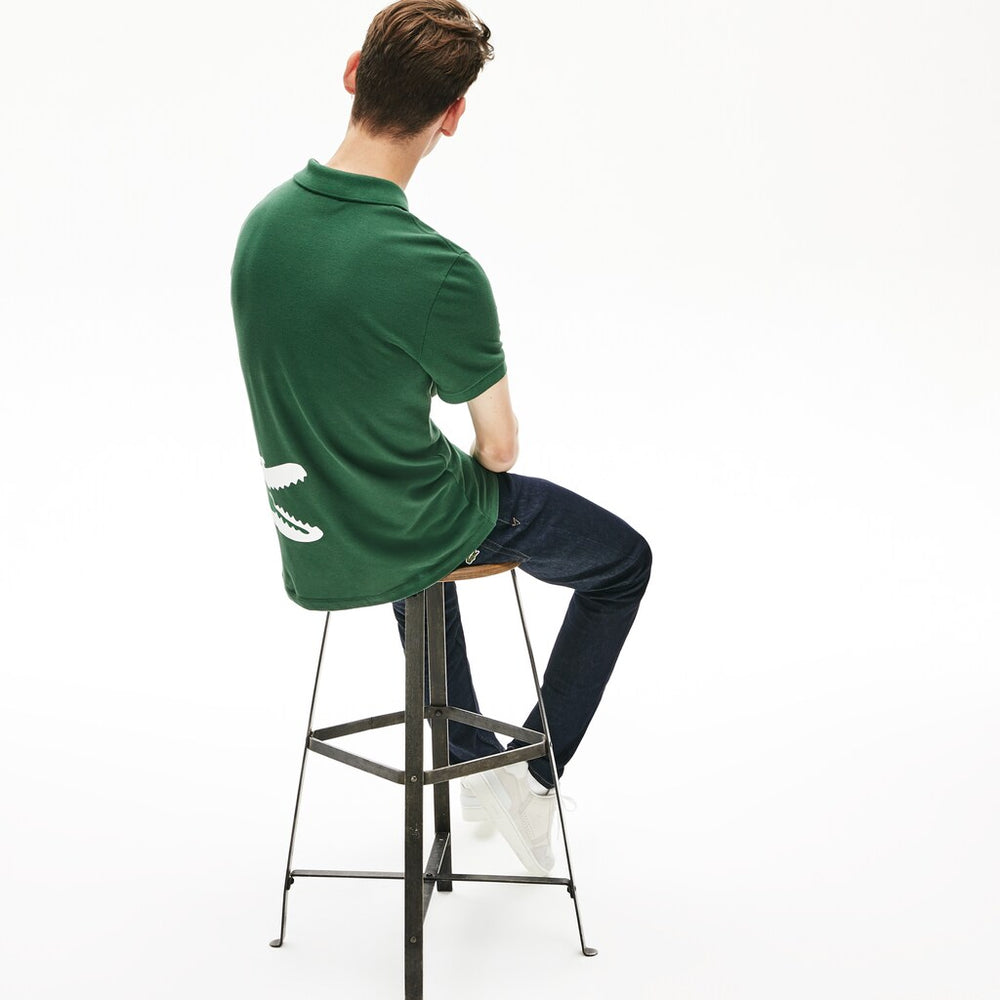 Oversized Crocodile Print Polo Shirt | Lacoste Mens