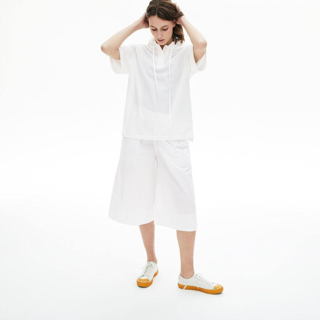 Wo  Solid Cotton Piqué Hooded Polo Shirt | Lacoste Womens