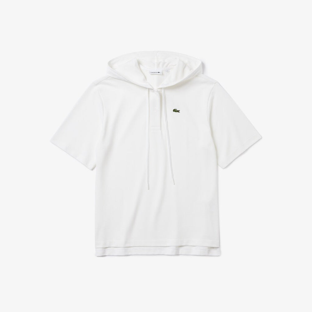 Wo  Solid Cotton Piqué Hooded Polo Shirt | Lacoste Womens