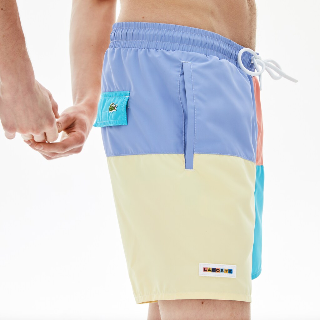 Colorblock Quick-Dry Swim Shorts | Lacoste Mens