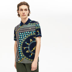 LIVE Scarf-Print Cotton Piqué Polo Shirt | Lacoste Mens