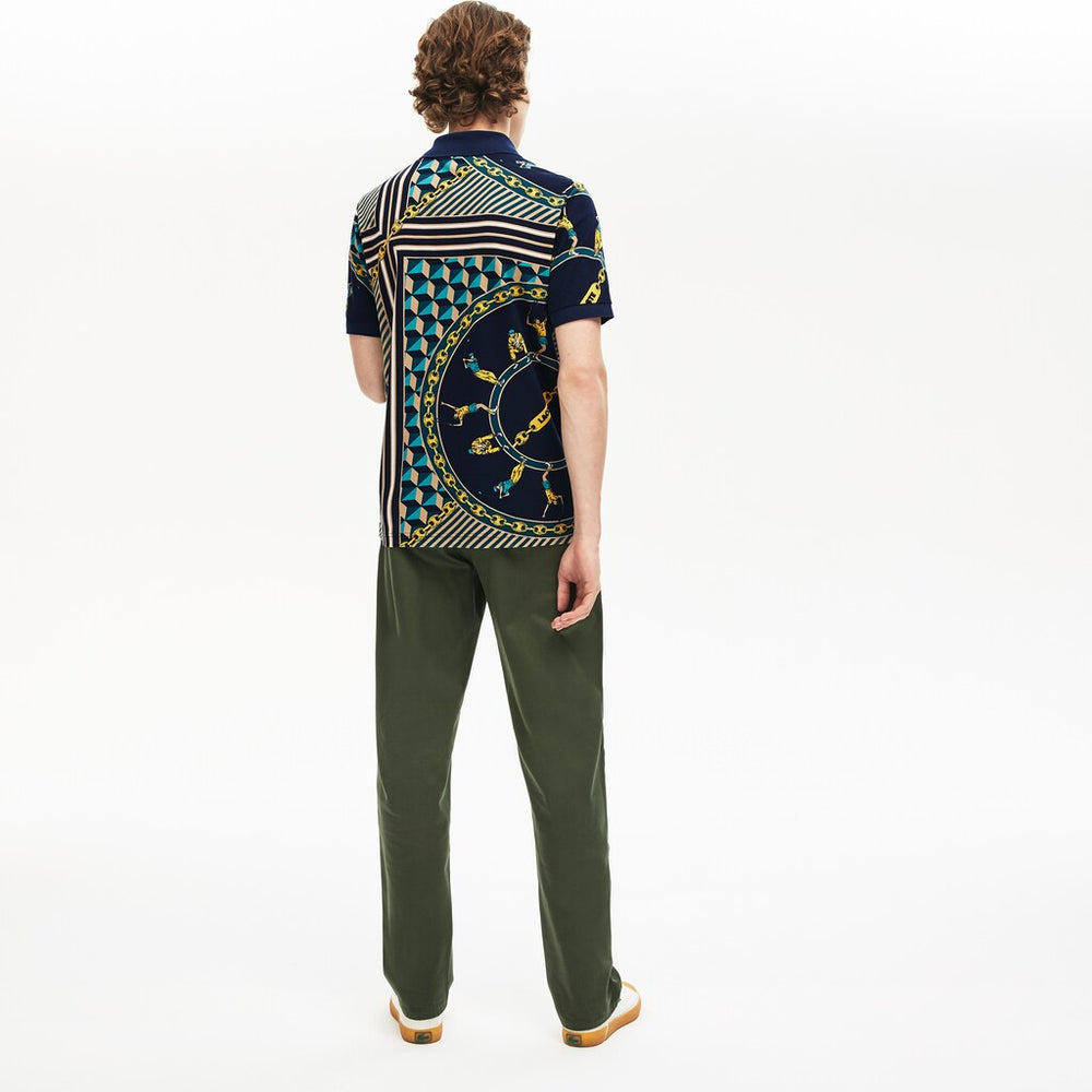 LIVE Scarf-Print Cotton Piqué Polo Shirt | Lacoste Mens
