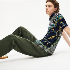 LIVE Scarf-Print Cotton Piqué Polo Shirt | Lacoste Mens