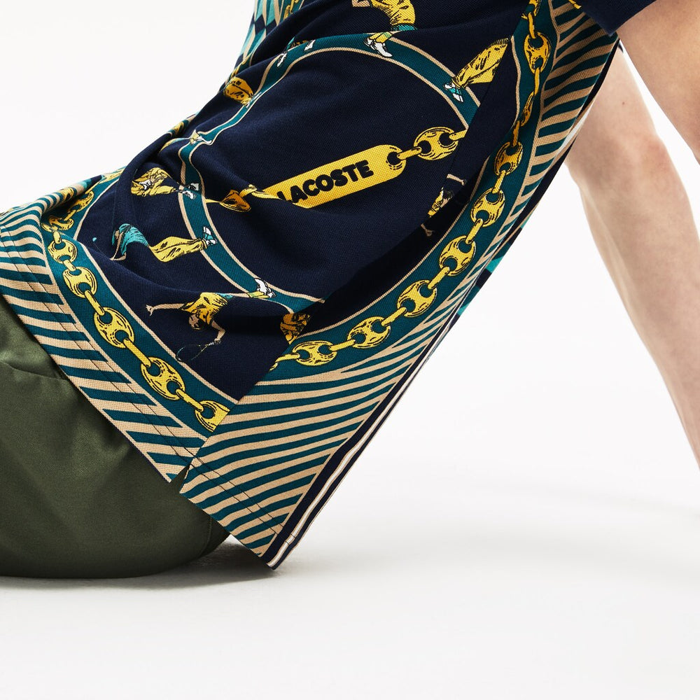 LIVE Scarf-Print Cotton Piqué Polo Shirt | Lacoste Mens