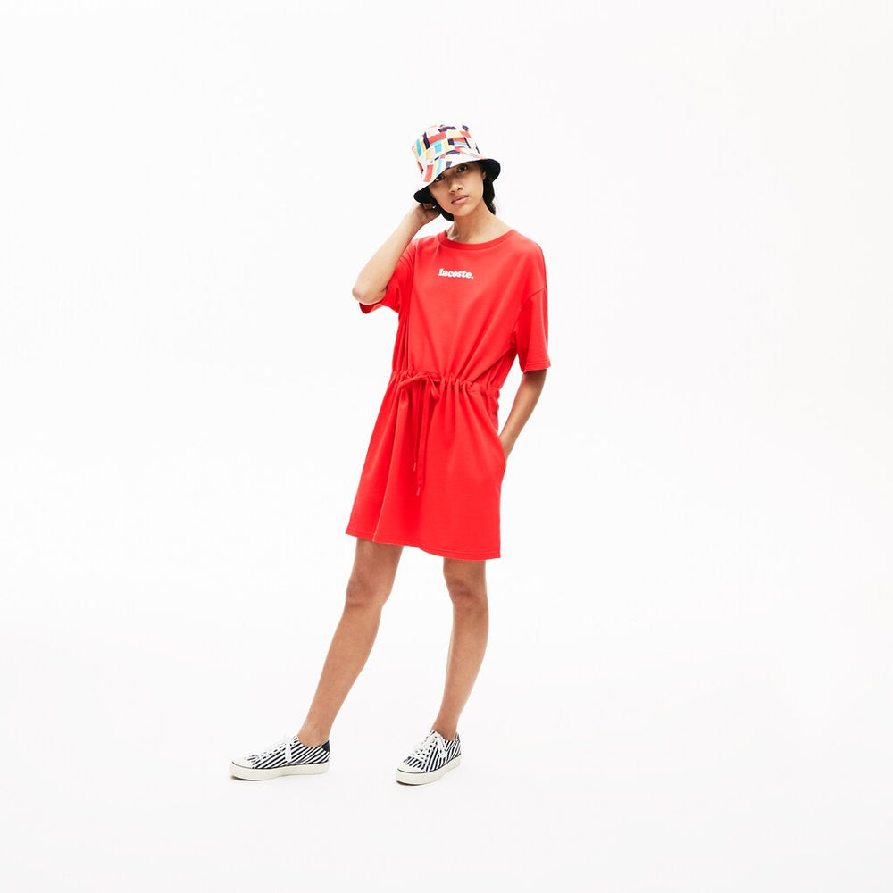 Wo  Signature Cotton Fleece T-shirt Dress | Lacoste Womens